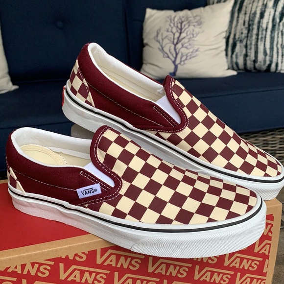 VANS CLASSIC SLIP ON CHECKERBOARD PRTRY/TRWHT WMNS - Picture 7 of 16